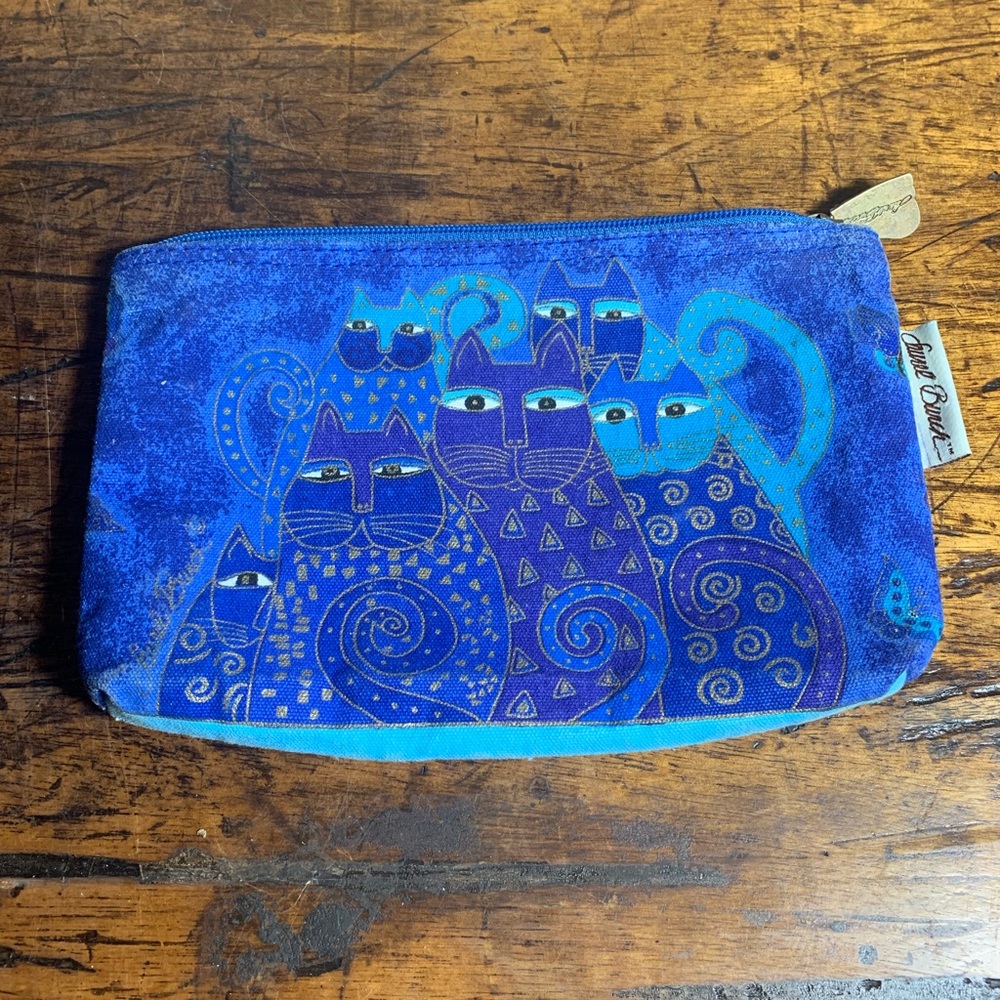 Sun N Sand Blue Cats Make Up Bag